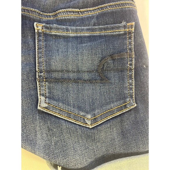 American Eagle Midi Blue Super Super Stretch Womens Denim 0 - Picture 10 of 12